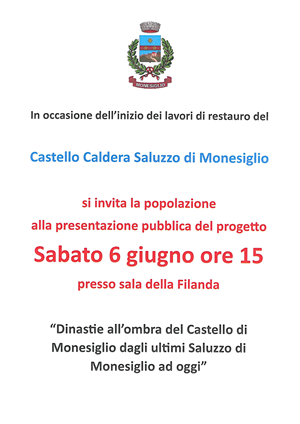 Presentazione pubblica: al via i lavori di restauro del Castello Caldera Saluzzo