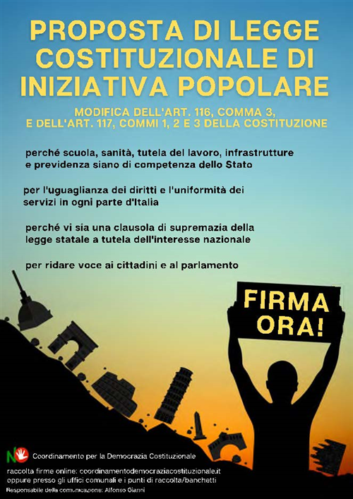RACCOLTA FIRME LEGGE DI INIZIATIVA POPOLARE â€“ Contanti è libertà